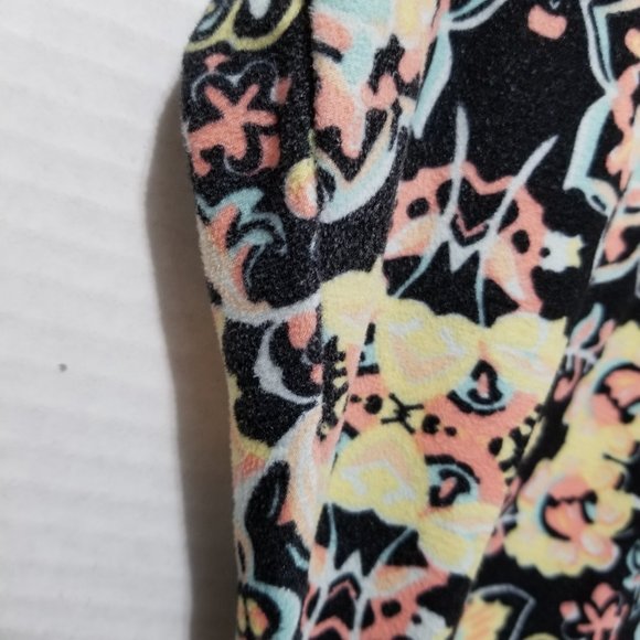LulaRoe leggings TC Tall & Curvy floral mandala print pull on waist boho 2016 - Picture 6 of 11